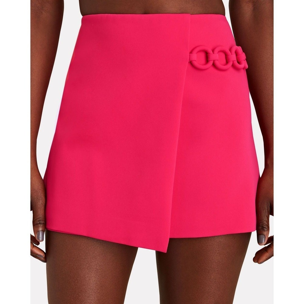 Alexis Womens Ravenna Skirt Cerise Pink‎ Wrap Chain Detail Mini Small